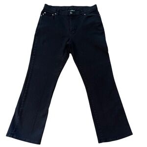 Lauren Jeans Co.‎ Black Bootcut Jeans Women's Size 12 Stretch Denim